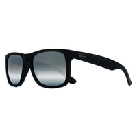 Ray-Ban Sunglasses RB4165 Justin 622/Y4 Rubber Black Silver Mirror Polarized
