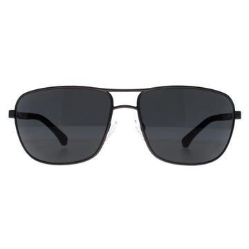 Emporio Armani EA2033 Sunglasses Ruthenium Rubber Grey