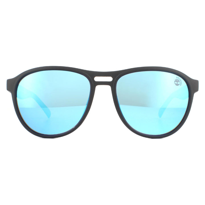 Timberland Sunglasses TB9140 02H Matte Black Blue Polarised