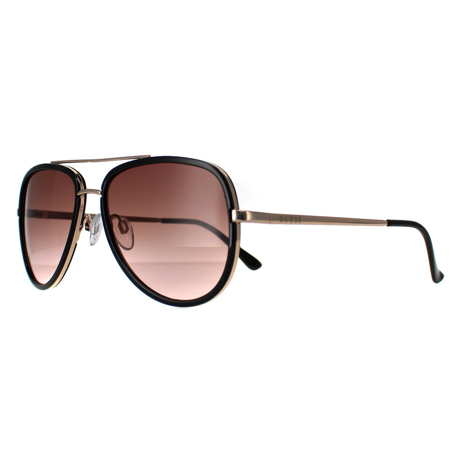 Guess Sunglasses GF0417 01B Shiny Black Smoke Gradient