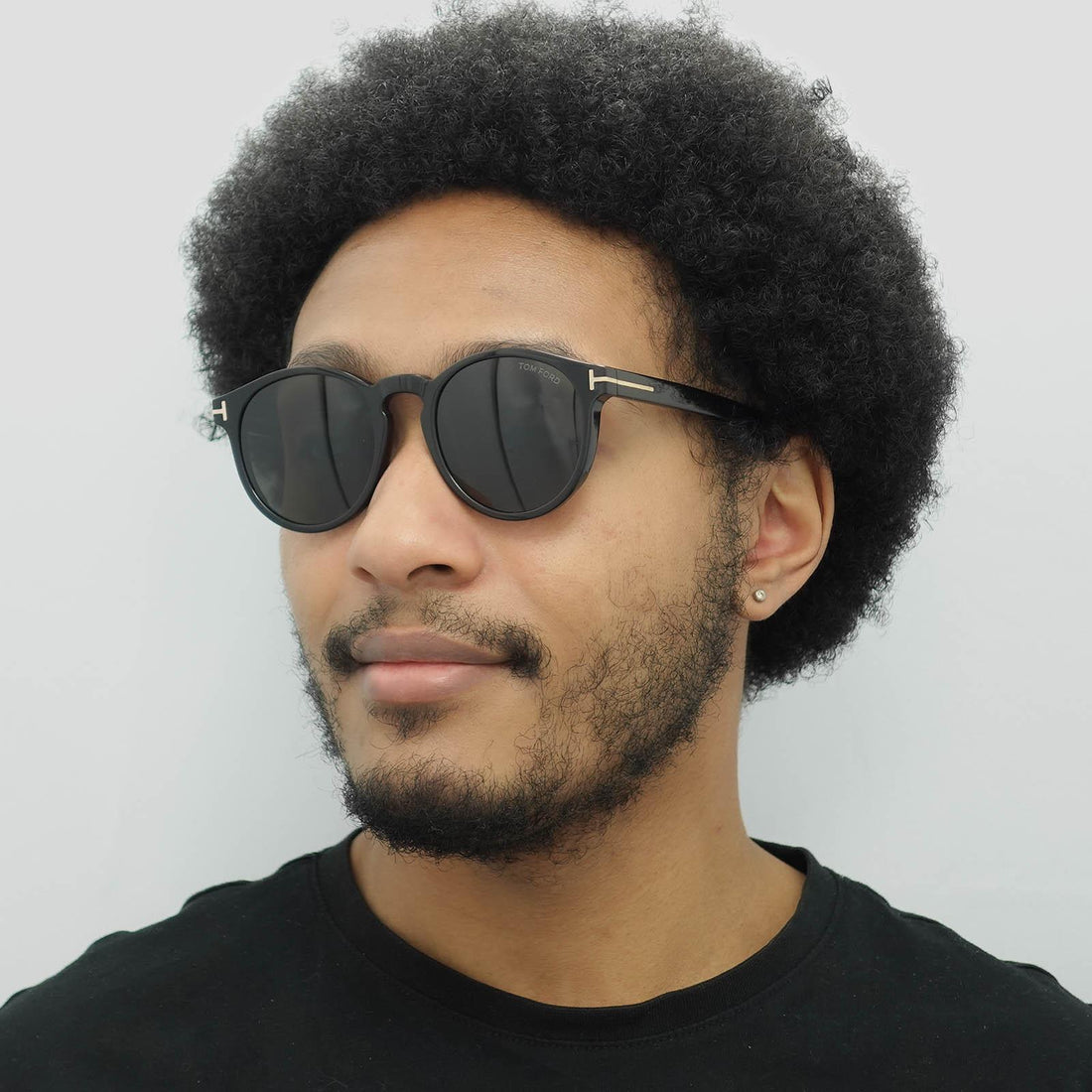 Tom Ford Sunglasses Ian 0591 01A Shiny Black Grey Smoke Gradient