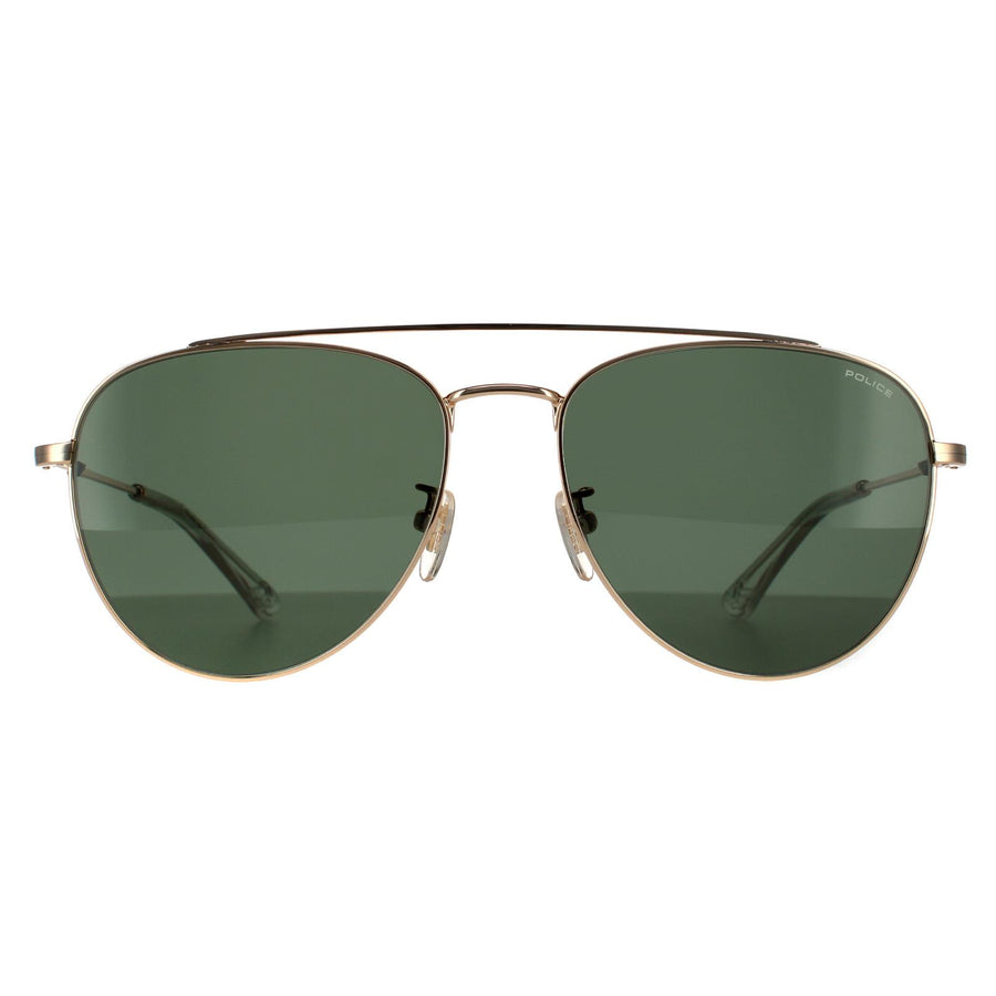 Police SPL995 Origins Lite 1 Sunglasses Gold / Grey Green 54
