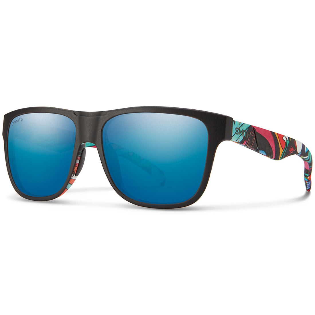 Smith Sunglasses Lowdown/N X19 QG Black Multicolor ChromaPop Polarized Blue Mirror