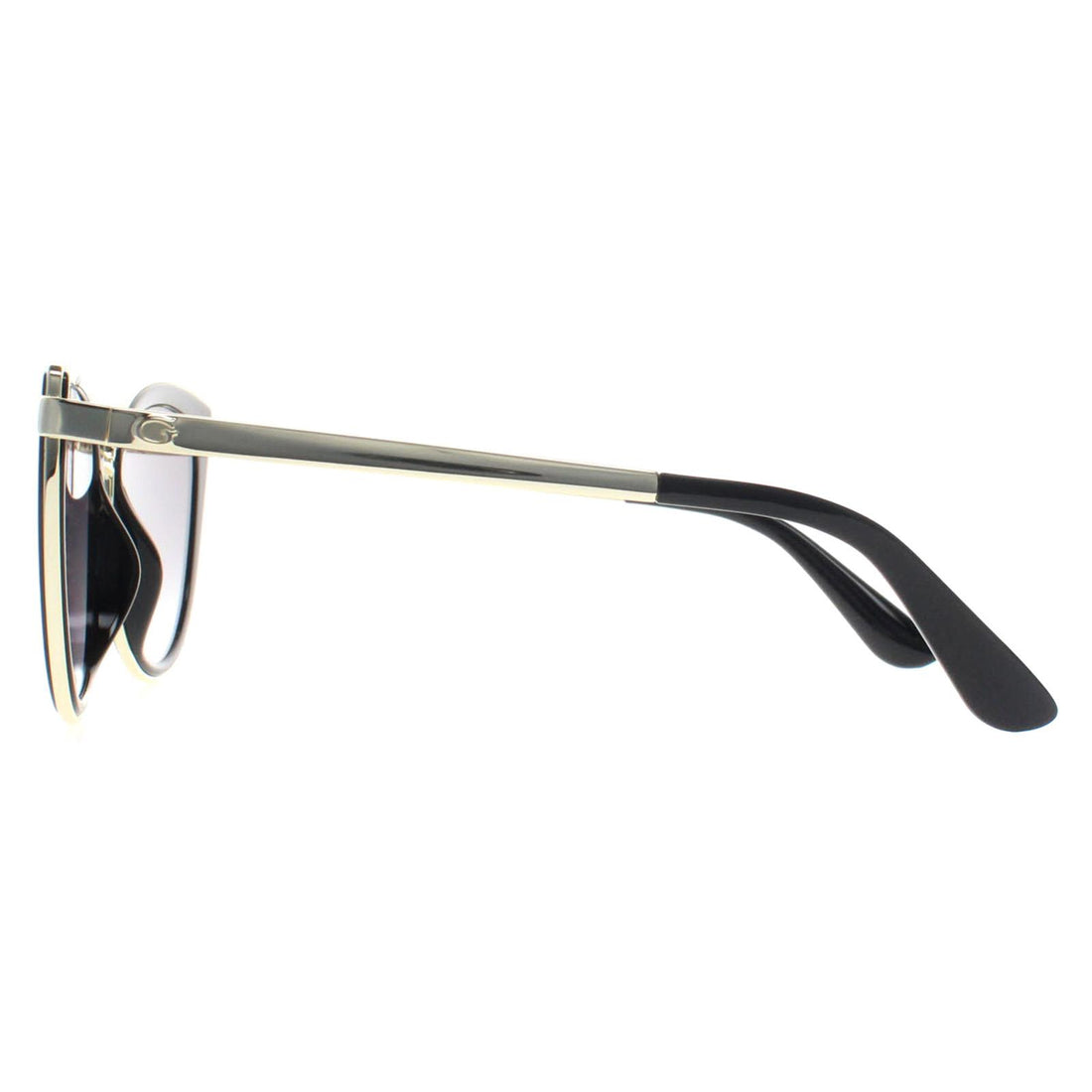 Guess Sunglasses GU7491 01B Shiny Black Gold Grey Gradient