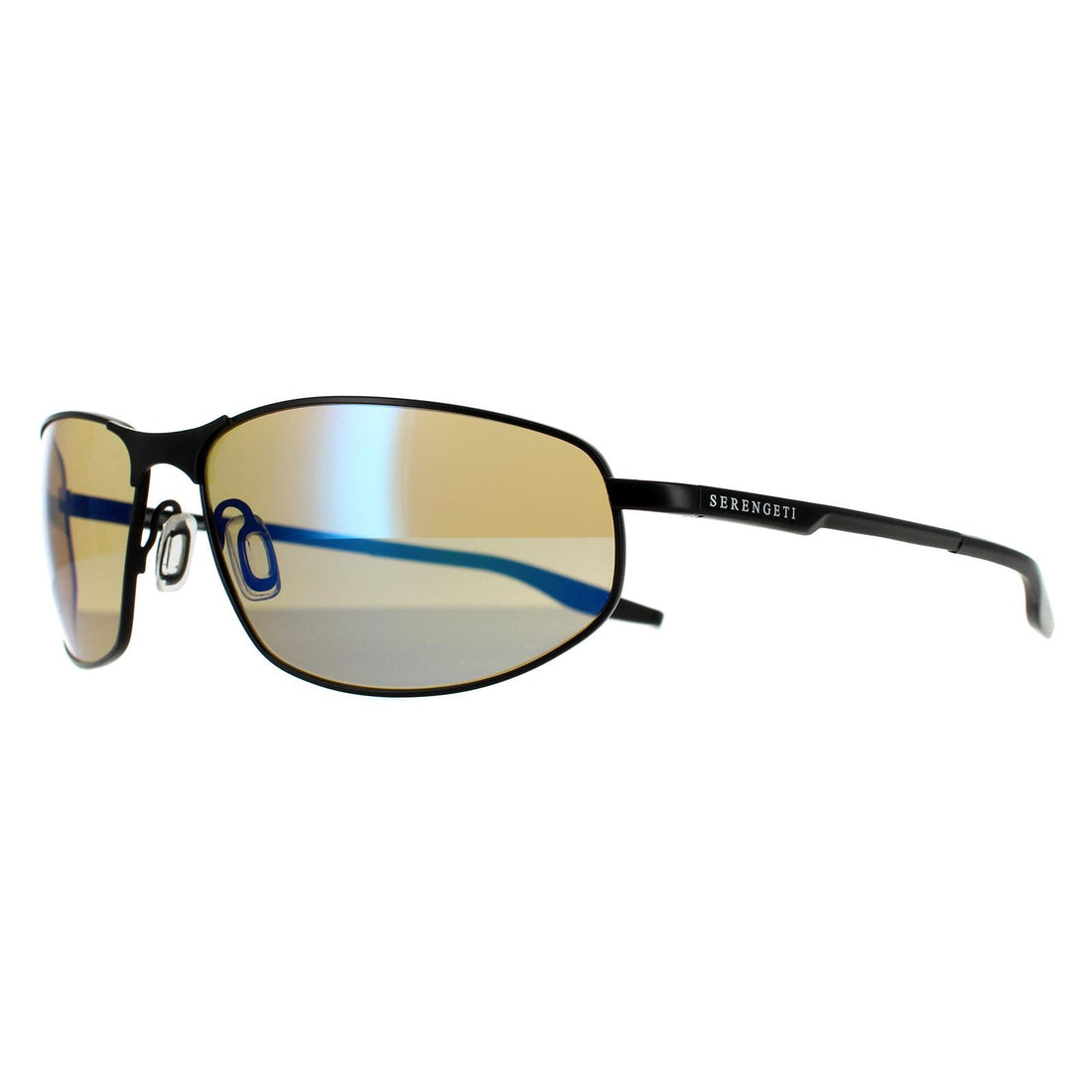 Serengeti Sunglasses Matera Large 8729 Matte Black Mineral 555nm Blue Polarised