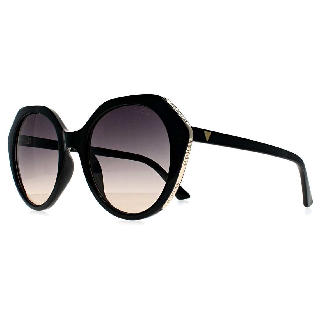 Guess Sunglasses GF6201 01B Shiny Black Blue Pink Gradient