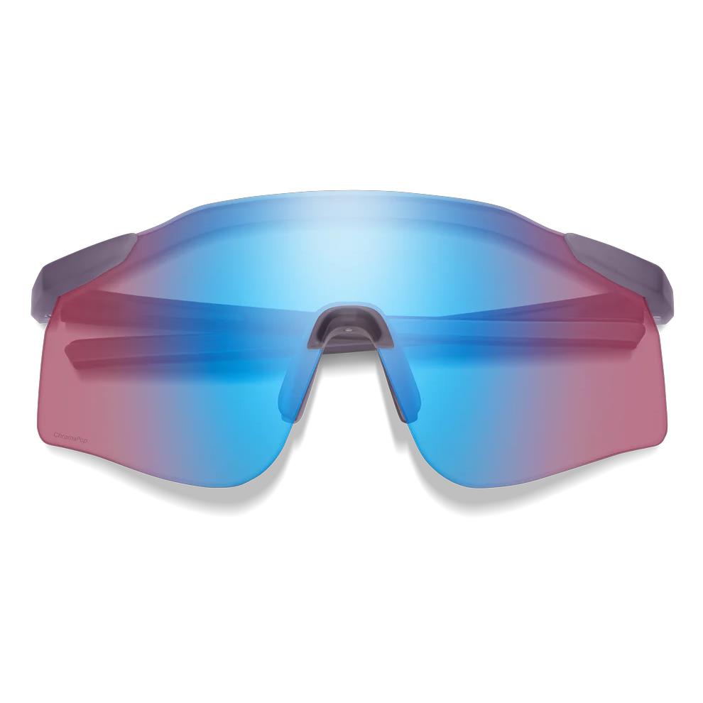 Smith Sunglasses Defy 4QI G0 Matte Meteorite Crystal ChromaPop Low Light Rose Blue Mirror