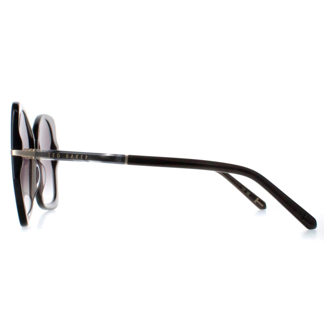 Ted Baker Sunglasses TB1668 Aniya 974 Gloss Crystal Dark Grey Grey Gradient