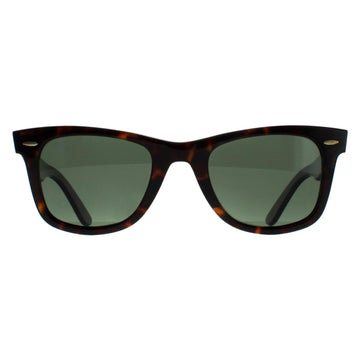 Ray-Ban Sunglasses Wayfarer 2140 Tortoise Green G-15 Polarized Medium 50mm