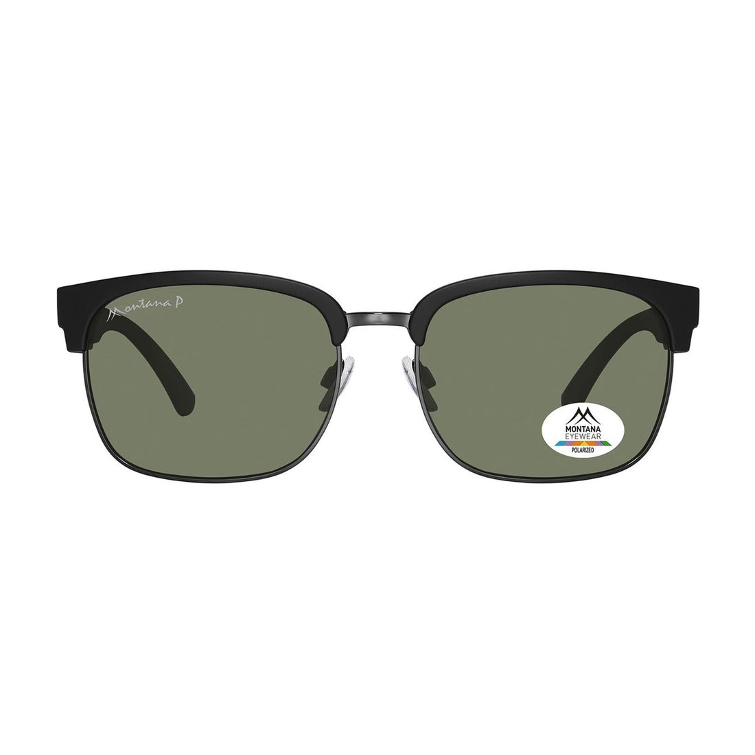 Montana Sunglasses MP192 A Matte Black Gunmetal Green Polarized