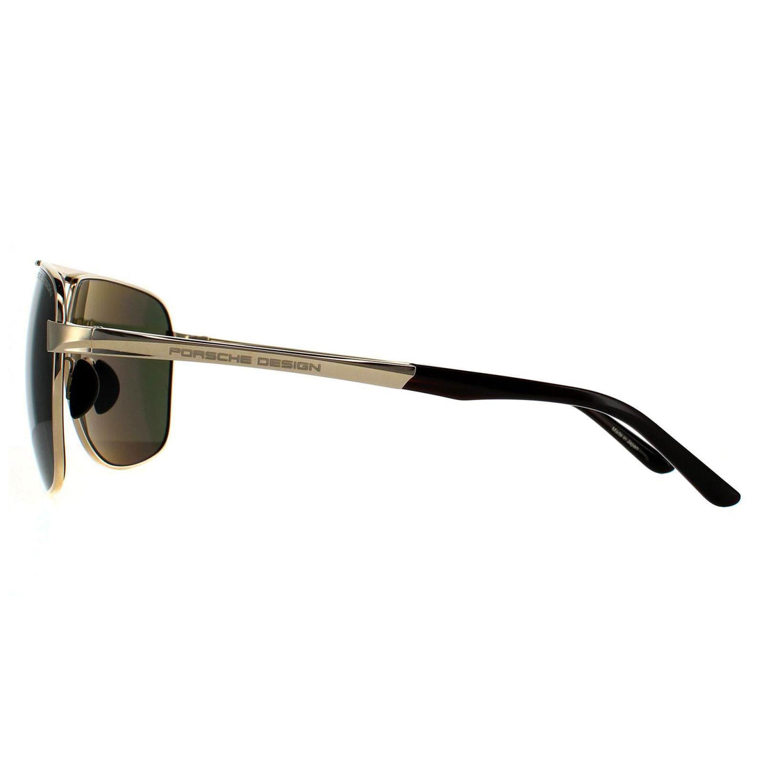 Porsche Design Sunglasses P8665 B Gold Green Grey Polarized