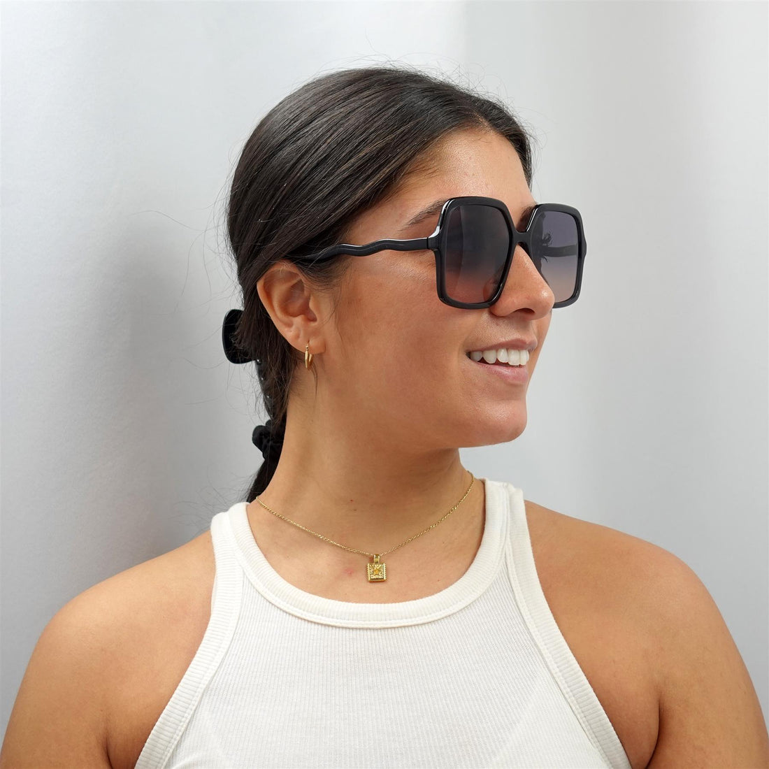 Chloe Sunglasses CH0086S Zelie 001 Grey Blue Gradient