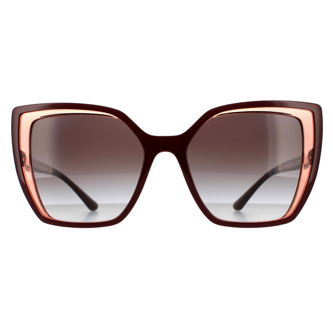 Dolce & Gabbana DG6138 Sunglasses Bordeaux on Transparent / Grey Gradient