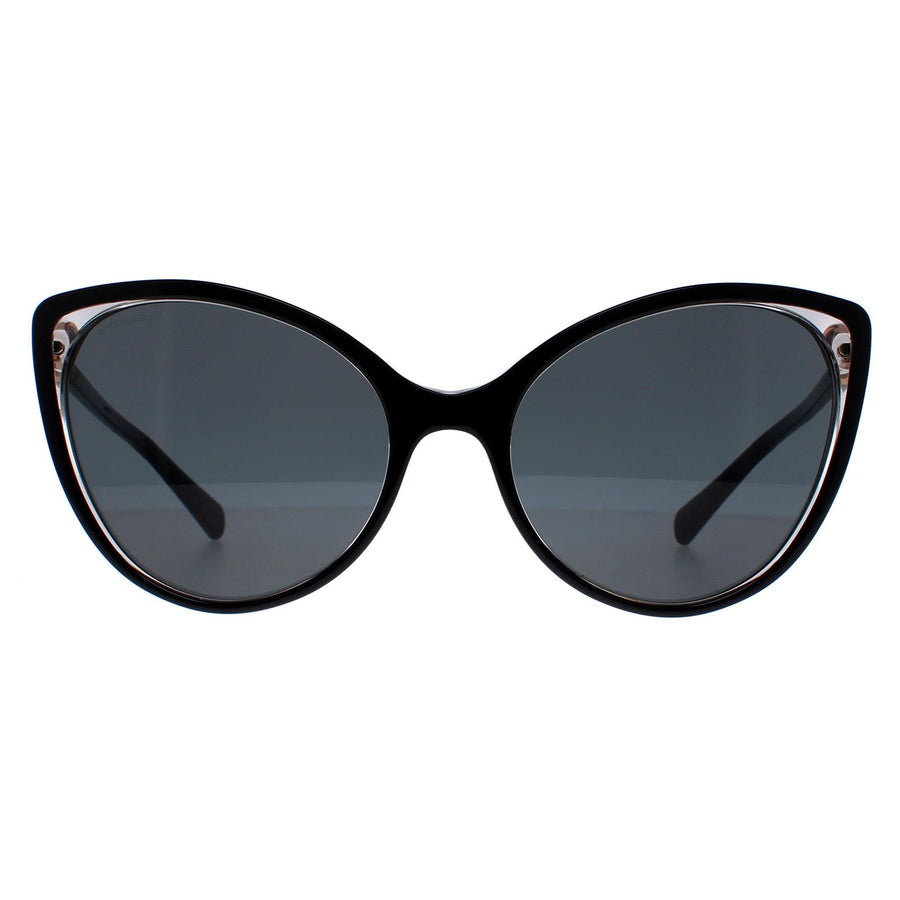 Bvlgari BV8246B Sunglasses Black Grey Transparent / Dark Grey