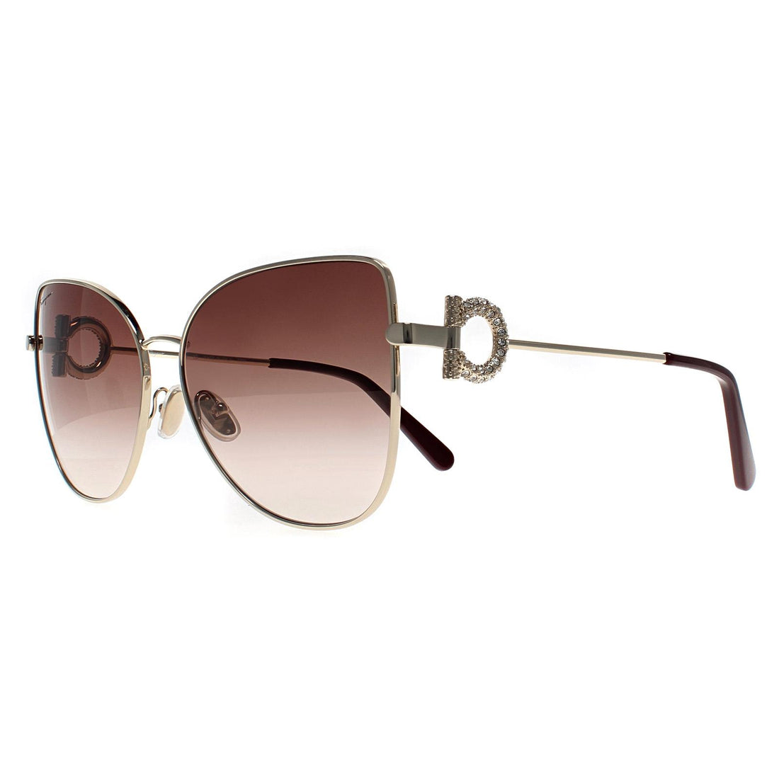 Salvatore Ferragamo Sunglasses SF296SR 703 Gold Brown Gradient