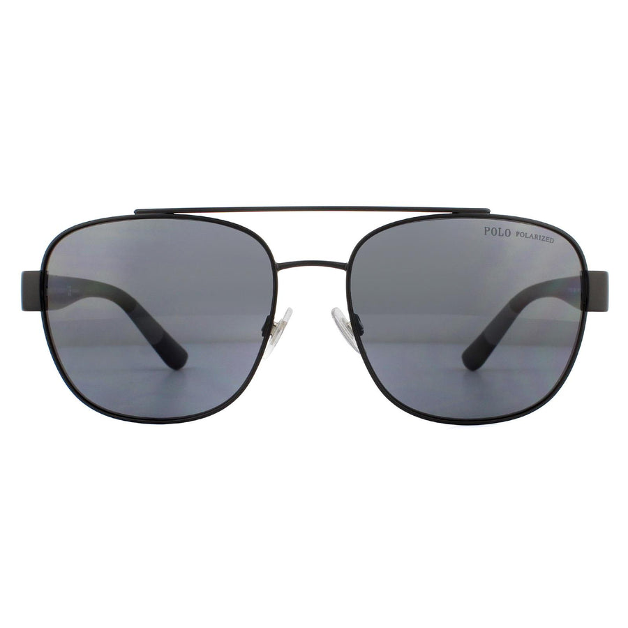 Polo Ralph Lauren Sunglasses PH3119 903881 Matte Black Grey Polarized