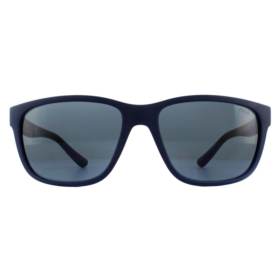 Polo Ralph Lauren PH4142 Sunglasses Matte Navy Blue / Grey Blue