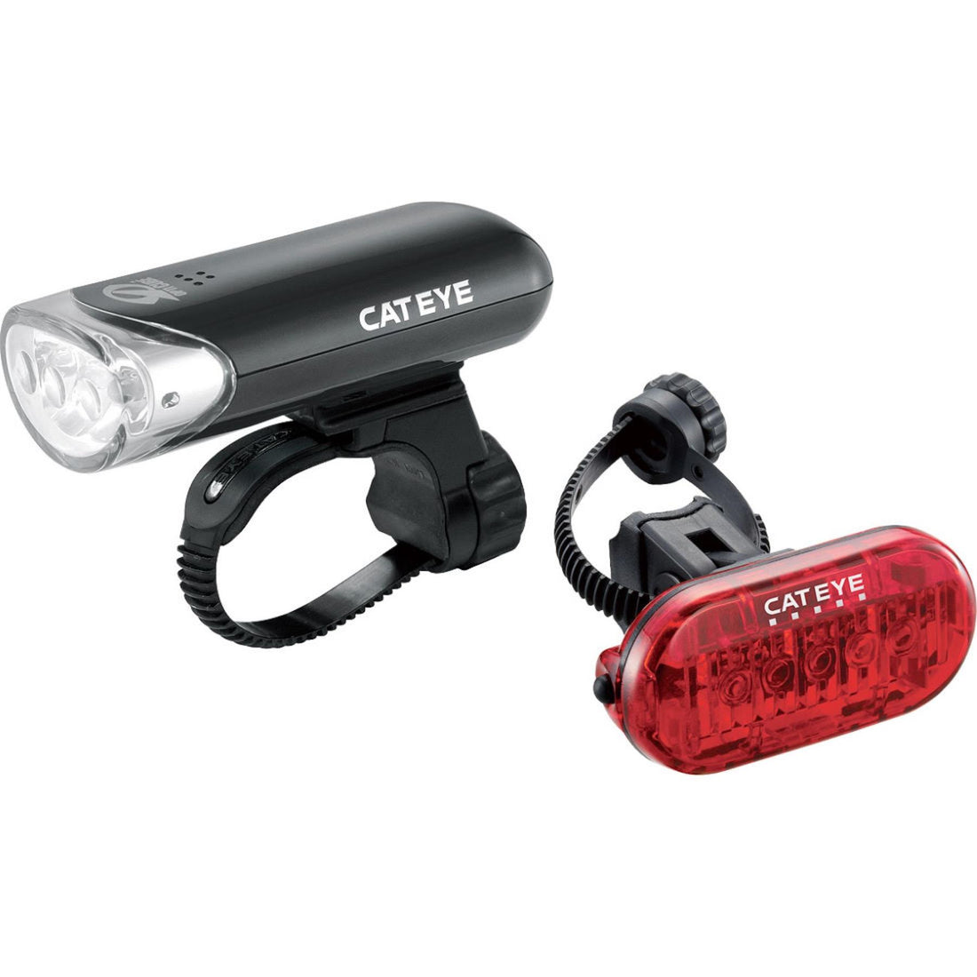 CatEye EL-135 Omni 5 Piece Bike Light Set 30 Lumen Front Rear AAA Battery