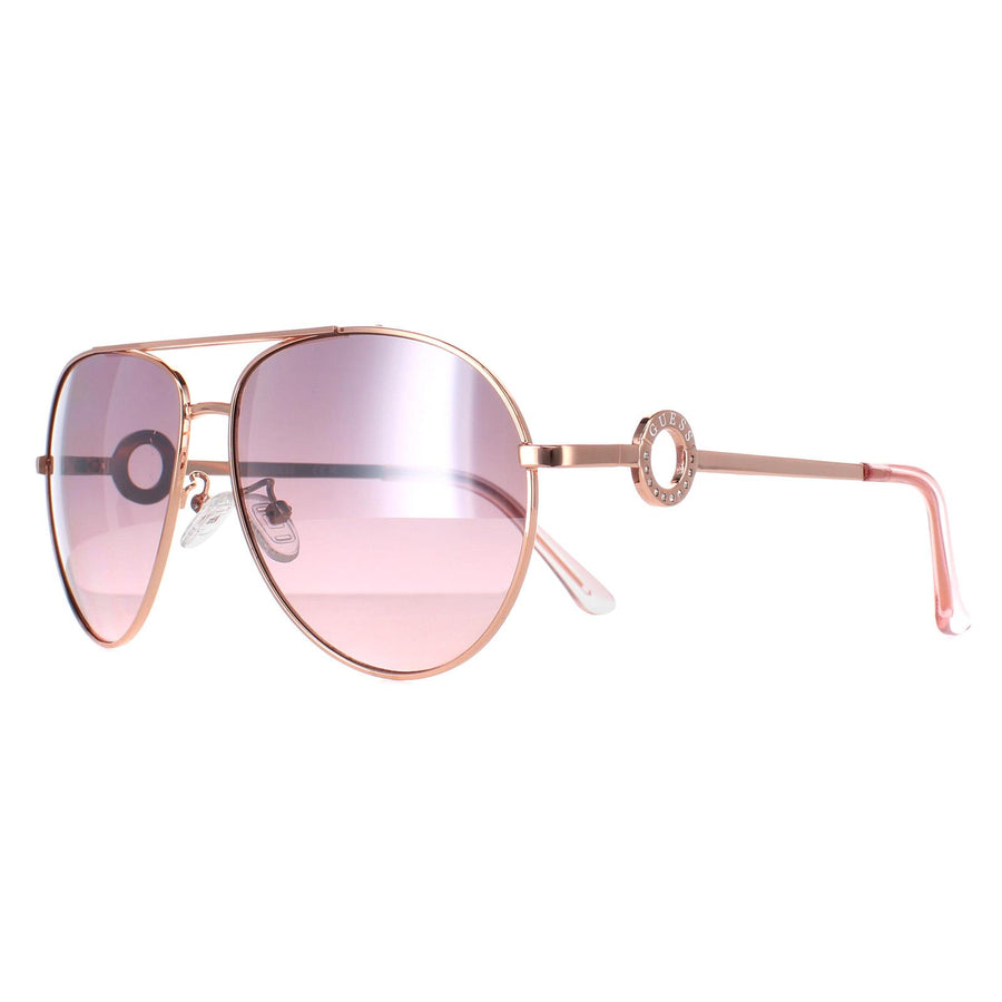 Guess Sunglasses GF3064 28U Rose Gold Brown