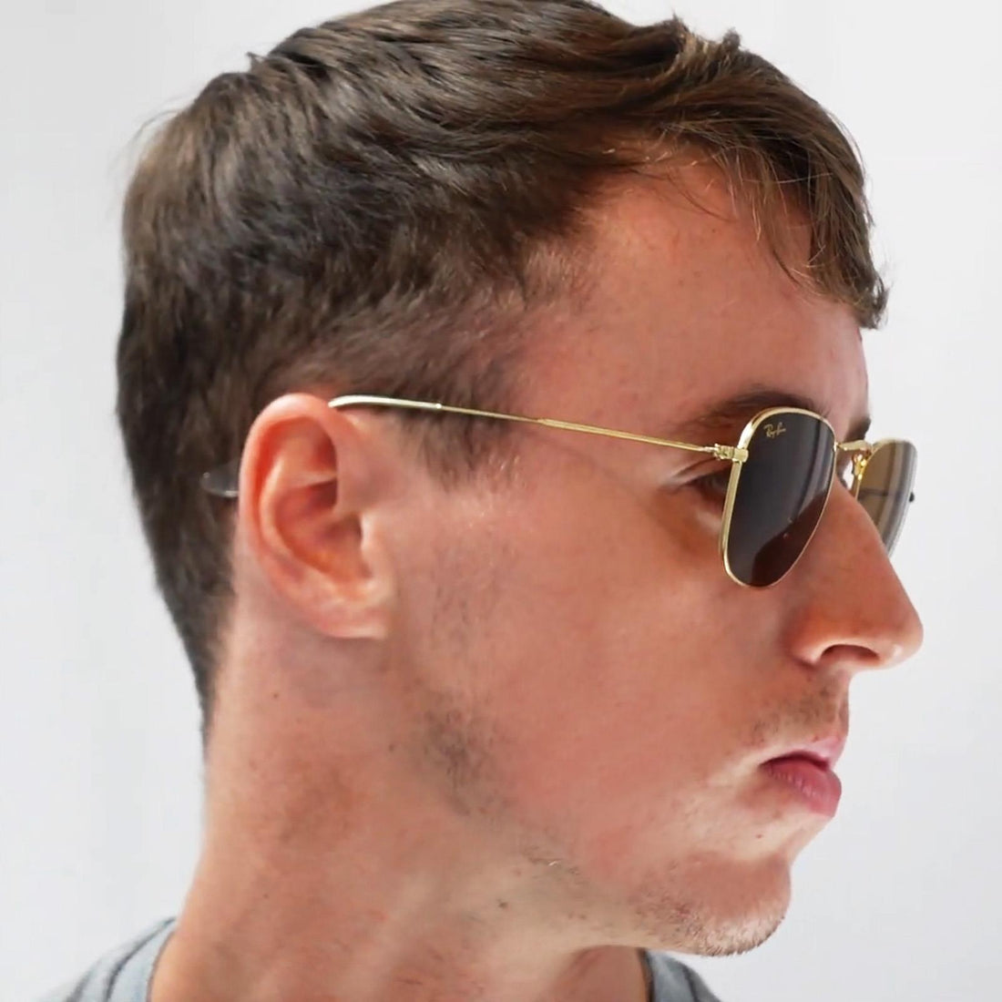 Ray-Ban Sunglasses Frank Legend RB3857 919931 Polished Black Green G-15