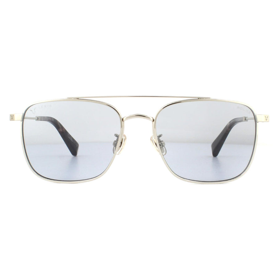 Police Sunglasses Lewis 12 SPLB28 579F Shiny Palladium Smoke Photochromic