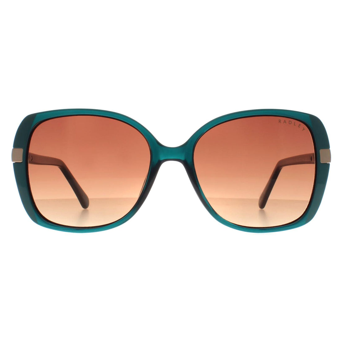 Radley Sunglasses Morwenna 107 Gloss Green Crystal and Teal Brown Gradient