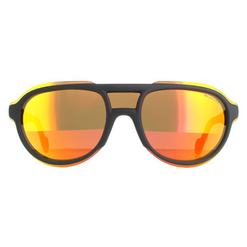 Moncler Sunglasses ML0055 20C Grey Orange Mirror