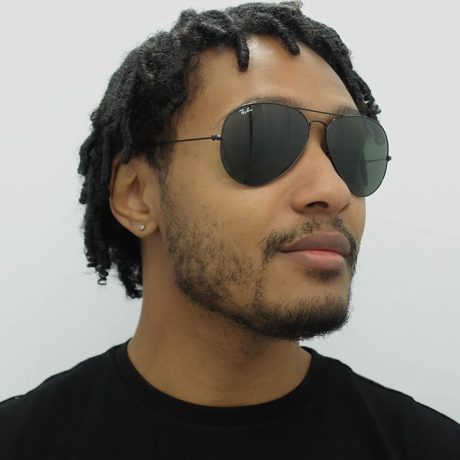 Ray-Ban Sunglasses Large Aviator 3026 Black Green L2821  display picture 1