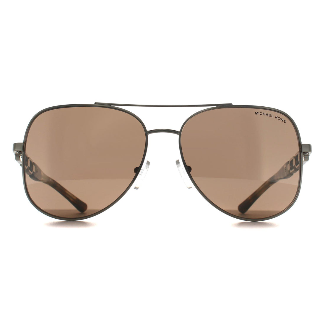 Michael Kors Sunglasses MK1121 Chianti 10147P Light Gold Brown Gold Mirror
