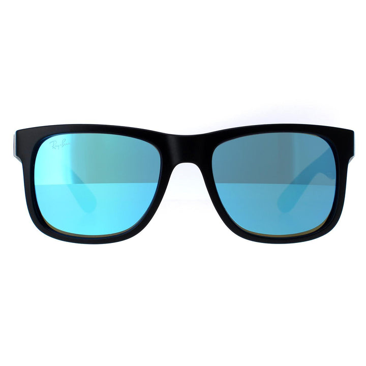 Ray-Ban Sunglasses Justin 4165 622/55 Rubber Black Blue Mirror