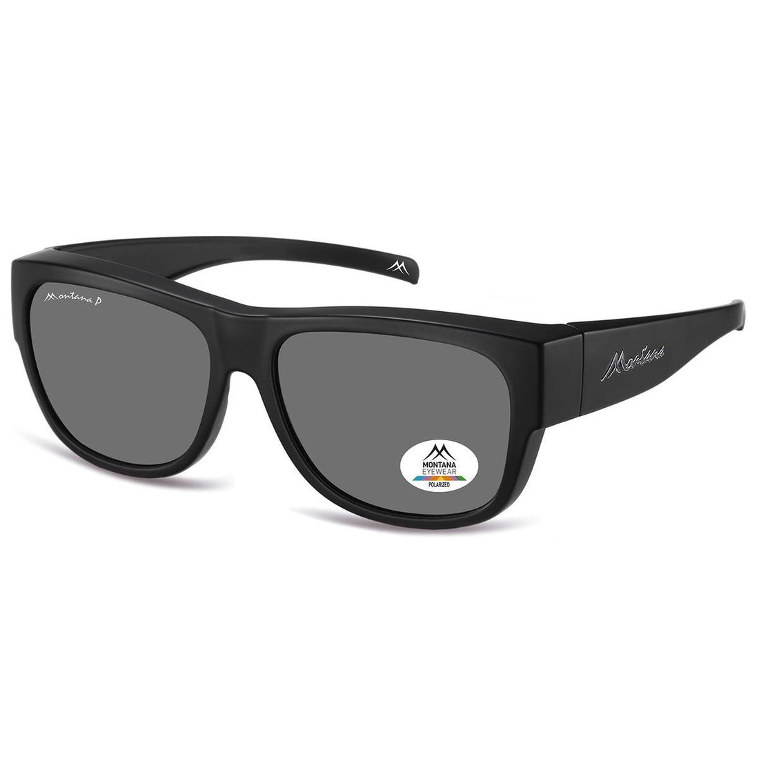 Montana Fit Over Glasses Sunglasses FO10 Matte Black Smoke Polarized