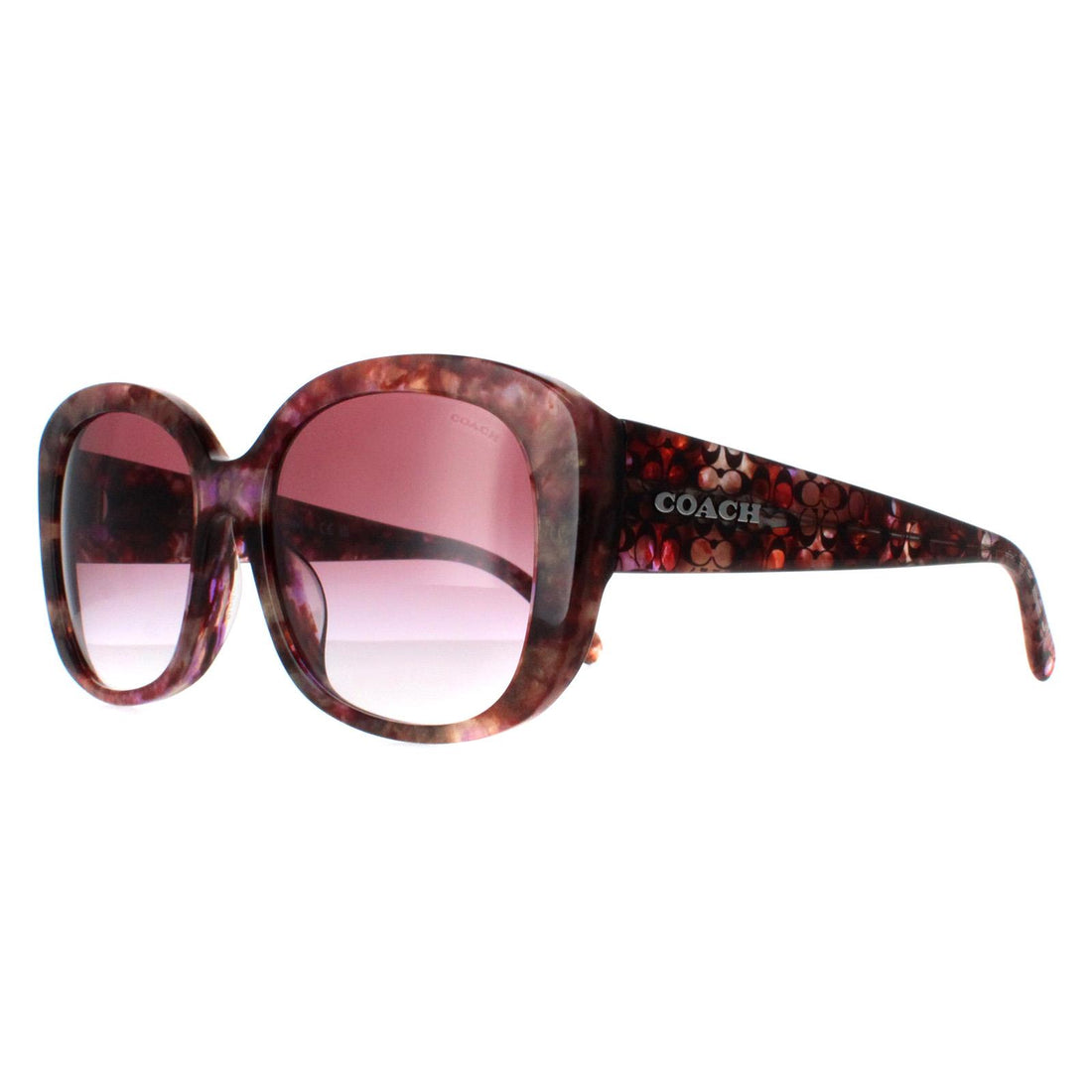 Coach Sunglasses HC8363U 57398H Petal Tortoise Pink Gradient