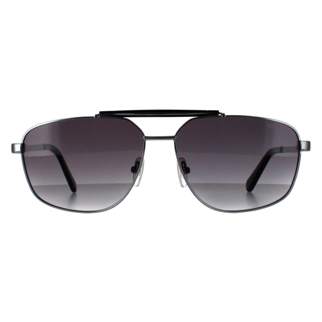 Guess Sunglasses GU00054 06B Shiny Dark Nickeltin Smoke Grey Gradient