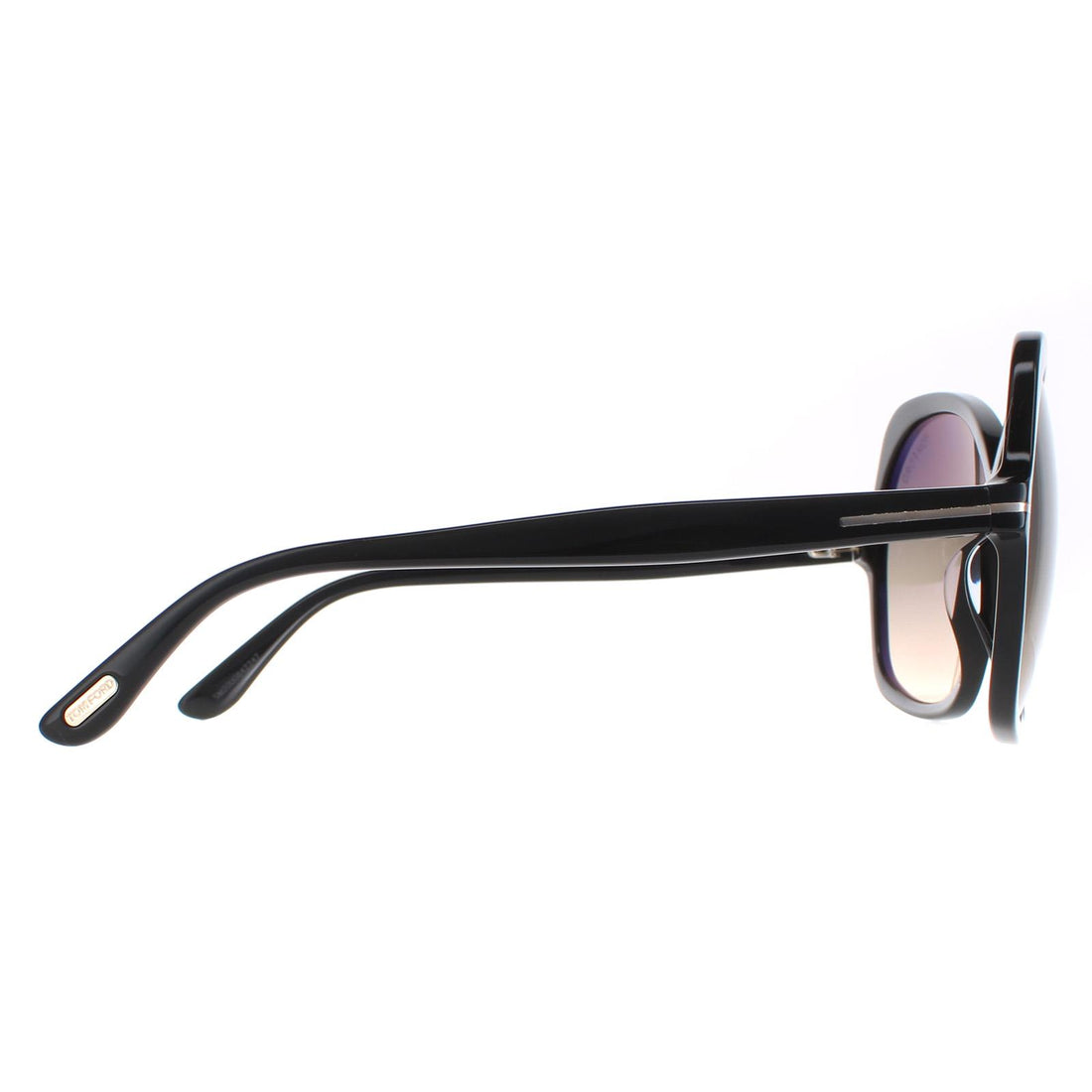 Tom Ford Sunglasses Rosemin FT1013 01B Shiny Black Smoke Gradient