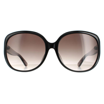 Gucci Sunglasses GG0080SK 002 Black Grey Crystal Grey Smoke Gradient