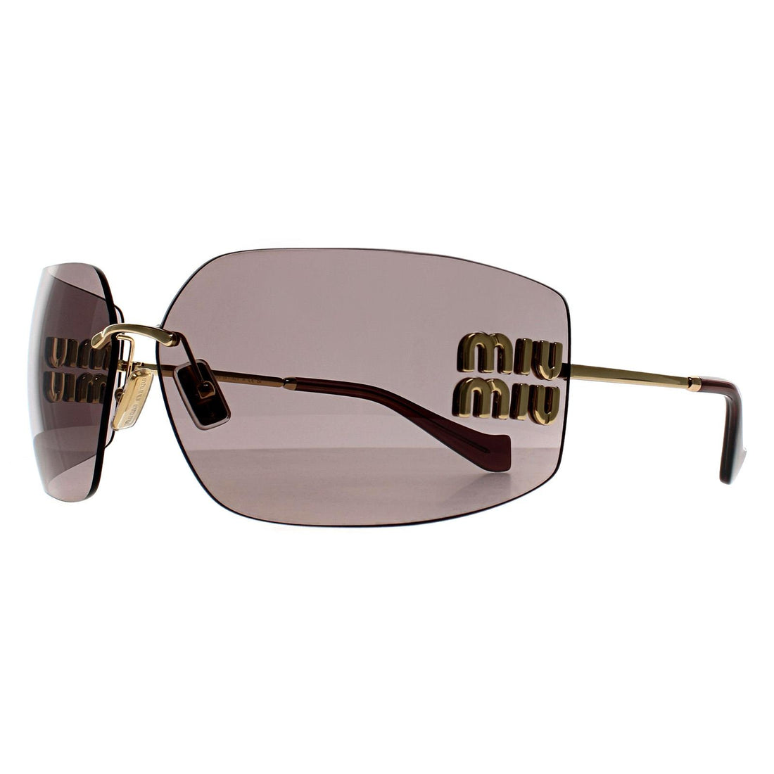 Miu Miu Sunglasses MU54YS 5AK06I Gold Light Purple Brown