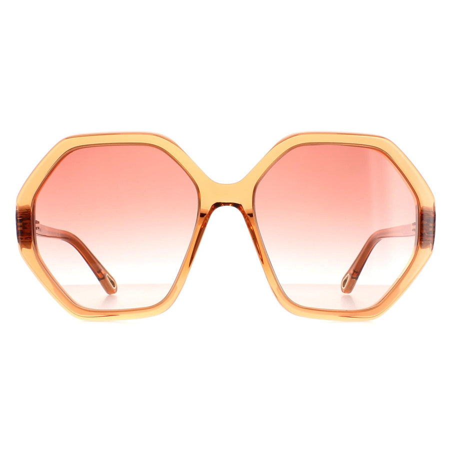 Chloe CH0008S Esther Sunglasses Orange Crystal / Pink Gradient