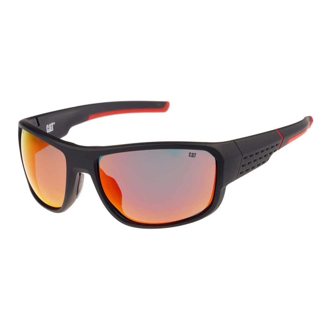 Caterpillar Sunglasses CTS-8026 104P Matte Black Red Mirror Polarized