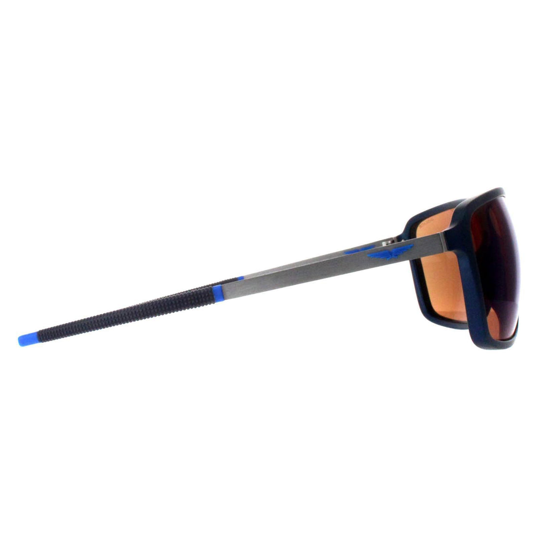 Police Sunglasses SPLL15 Solstice 4 V78B Semi Matte Ruthenium Blue Brown Mirror Blue