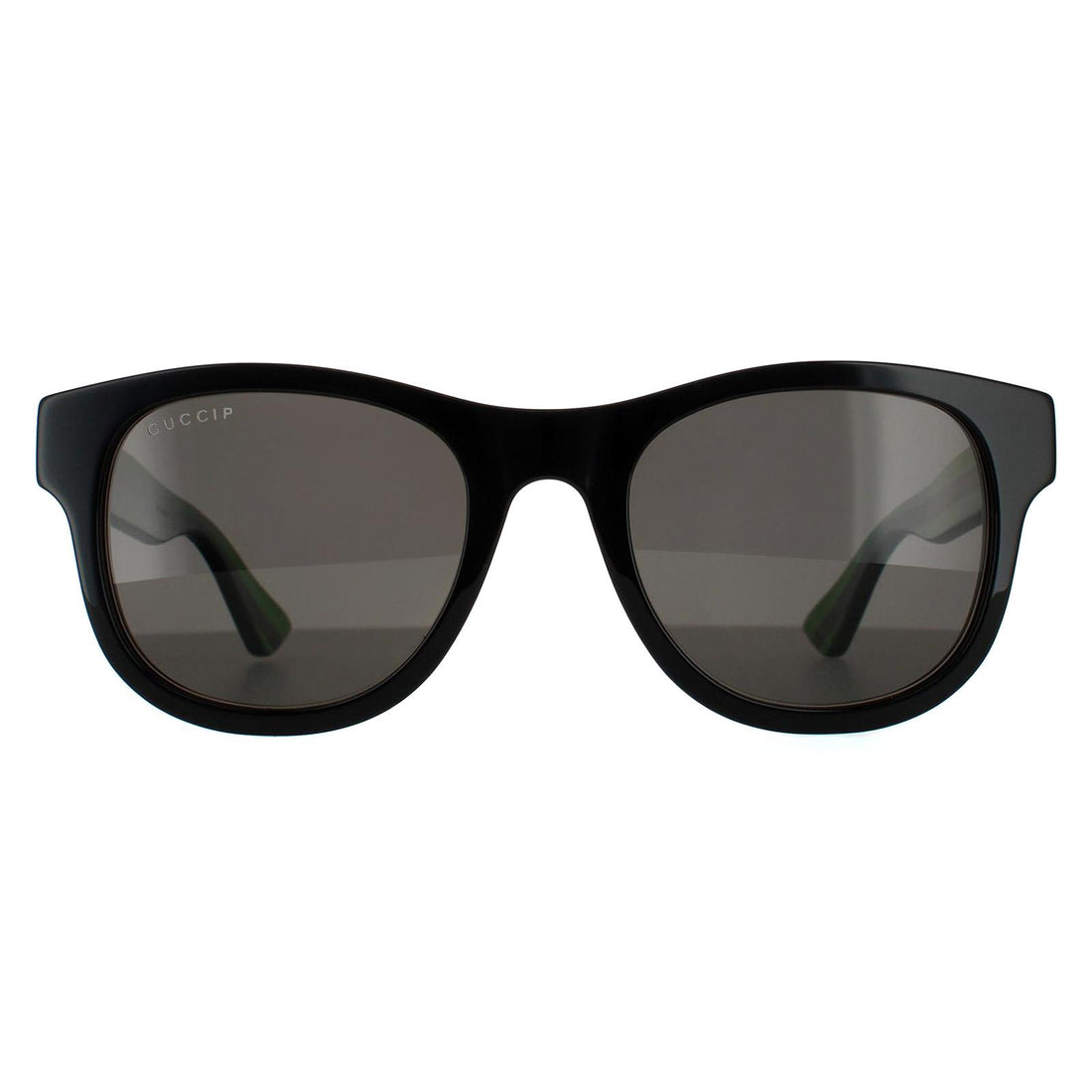 Gucci GG0003SN Sunglasses Black Green Grey / Grey