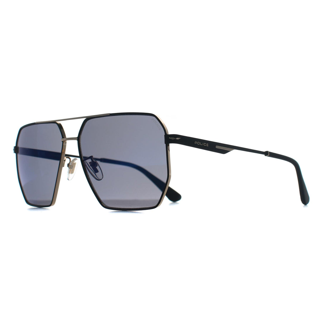 Police Sunglasses SPLL79 Champ Lite 2 302B Shiny Rose Gold Smoke Blue Mirror