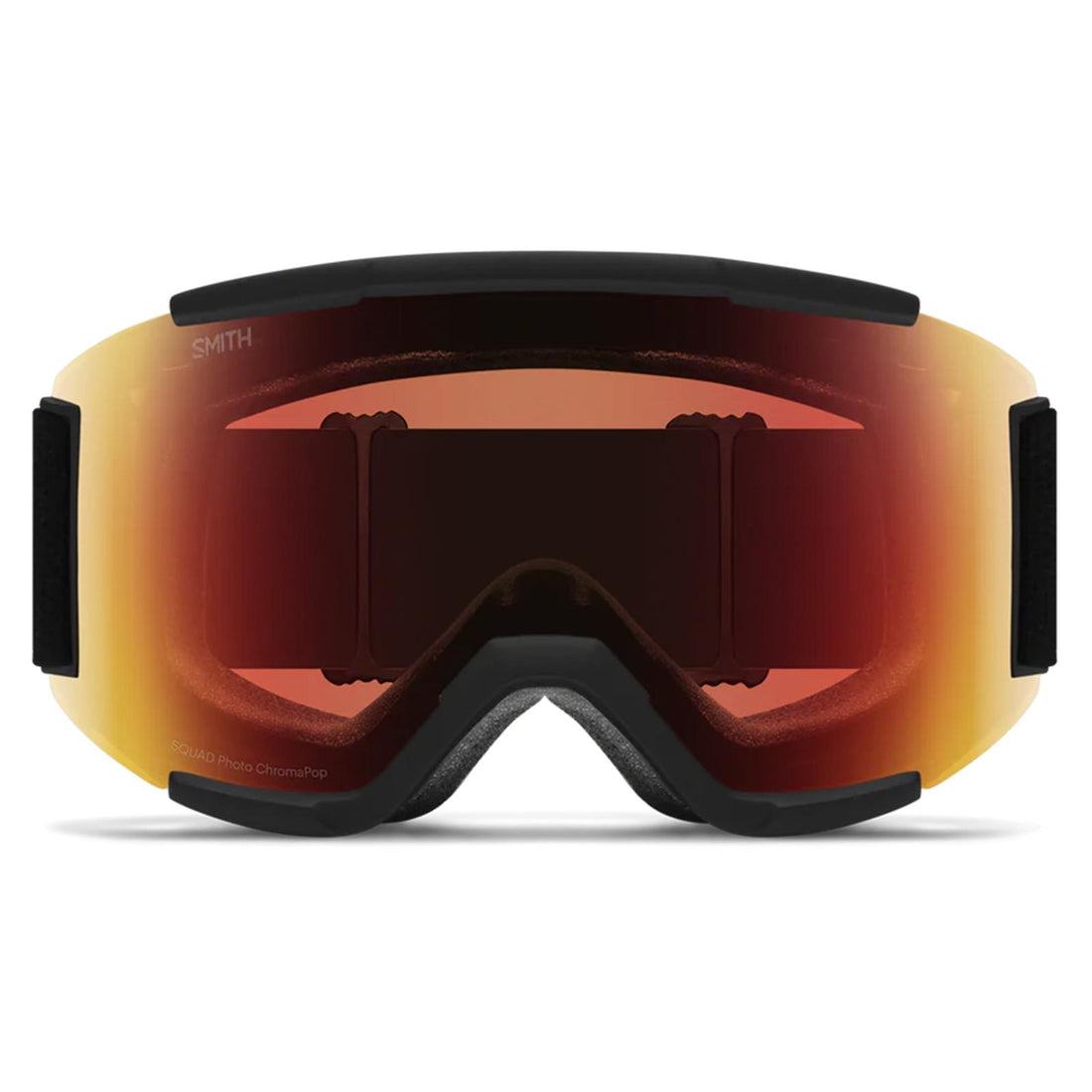 Smith Ski Goggles Squad 2QJ 4V Black ChromaPop Pro Photochromic Red Mirror