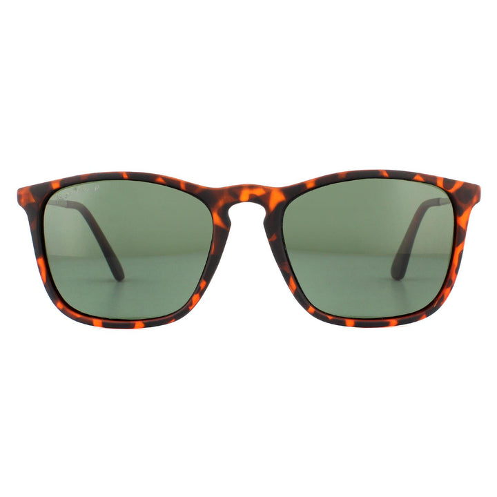 Montana Sunglasses MP34 B Brown Turtle Rubbertouch G15 Green Polarized