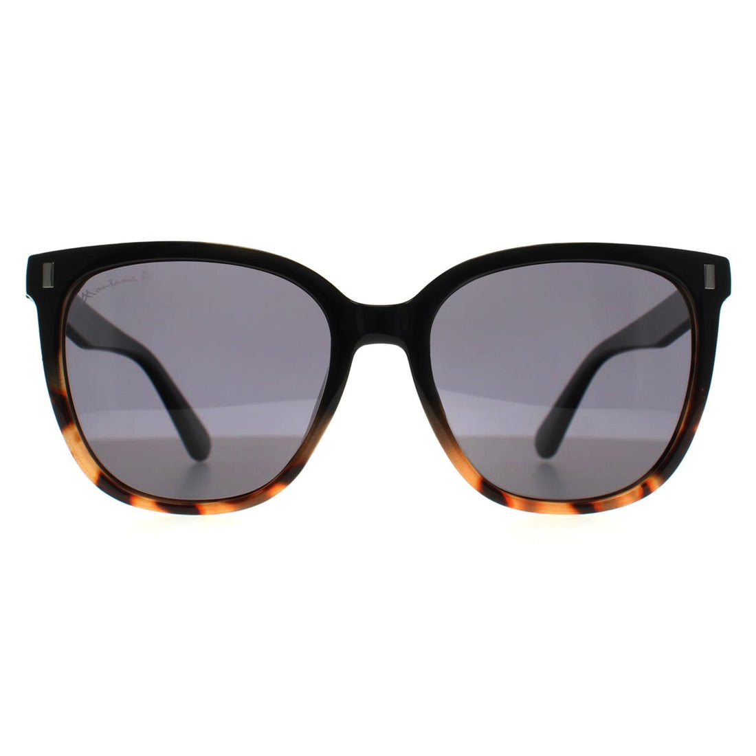Montana Sunglasses MP190 A Shiny Black Turtle Smoke Polarized