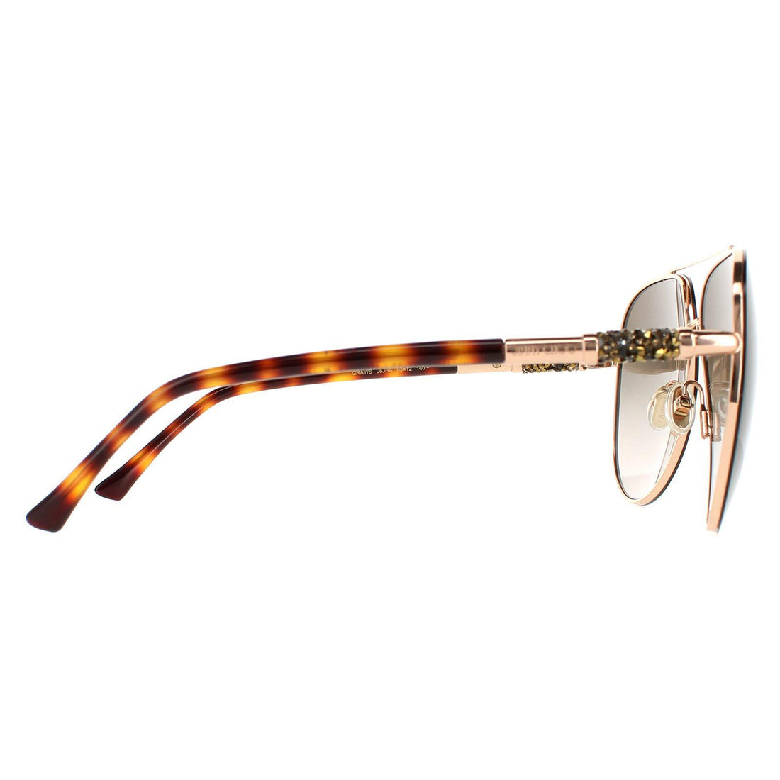 Jimmy Choo Sunglasses Gray/S 06J HA Gold Havana Brown Gradient