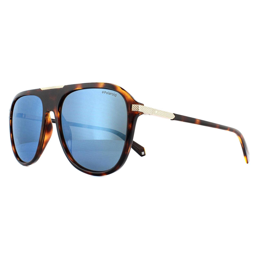 Polaroid Sunglasses PLD 2070/S/X 086 5X Dark Havana Grey Blue Mirror Polarized