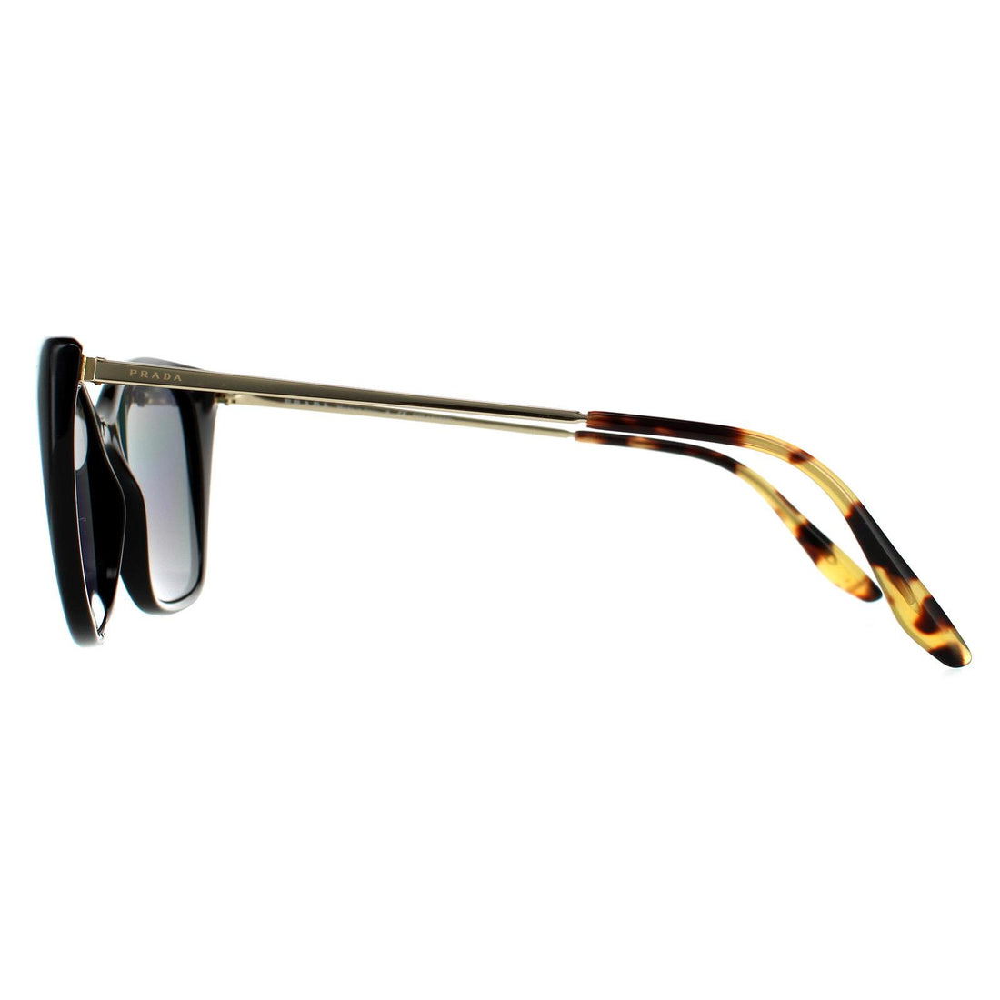 Prada Sunglasses PR12XS 1AB5Z1 Black Dark Grey Polarized