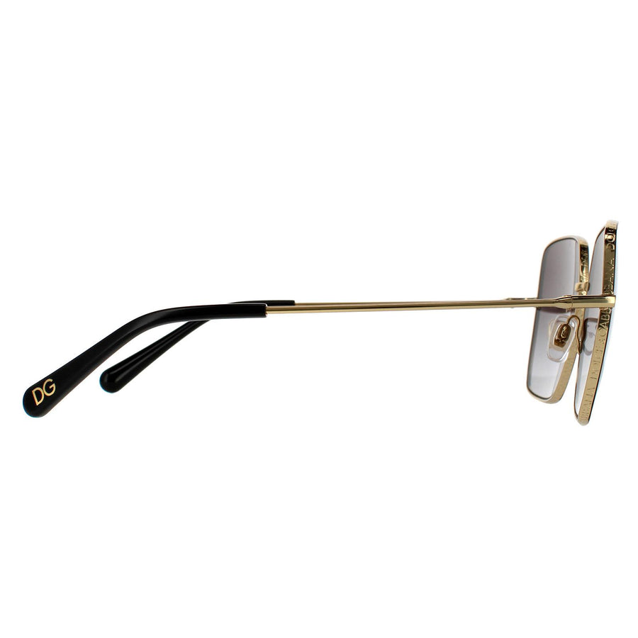 Dolce & Gabbana Sunglasses DG2242 13348G Black Gold Black Grey Gradient