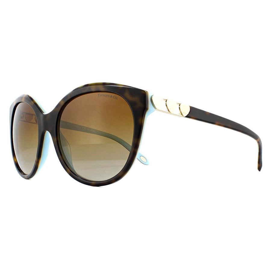 Tiffany Sunglasses TF4133 8134T3 Havana Blue Brown Gradient Polarized