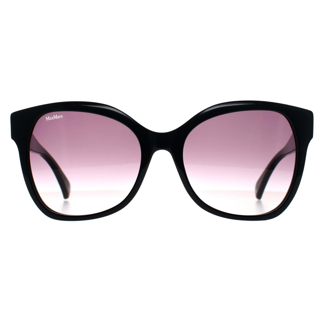 Max Mara Sunglasses MM0014 Emme3 01B Shiny Black Smoke Grey Gradient